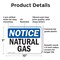 Signmission Natural Gas OSHA Notice Sign, Plastic, 10in W x 7in L, 2PK OS-2PACK-NS-P-710-L-14313 - alternate 5